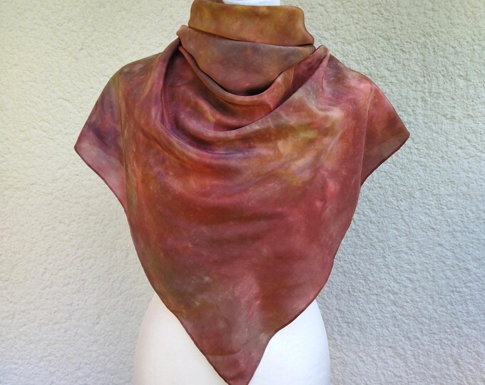 Unique Rainbow Scarf, Best Gift For Her, Silk Scarves Square,