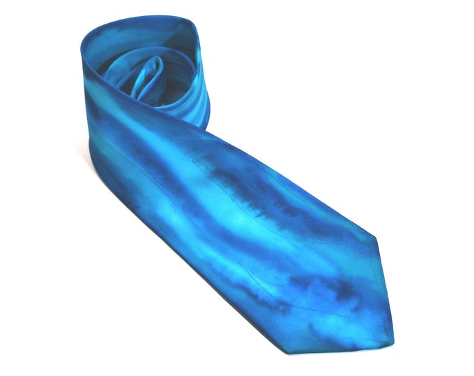 Unique Silk Tie, Blue Tie For Man