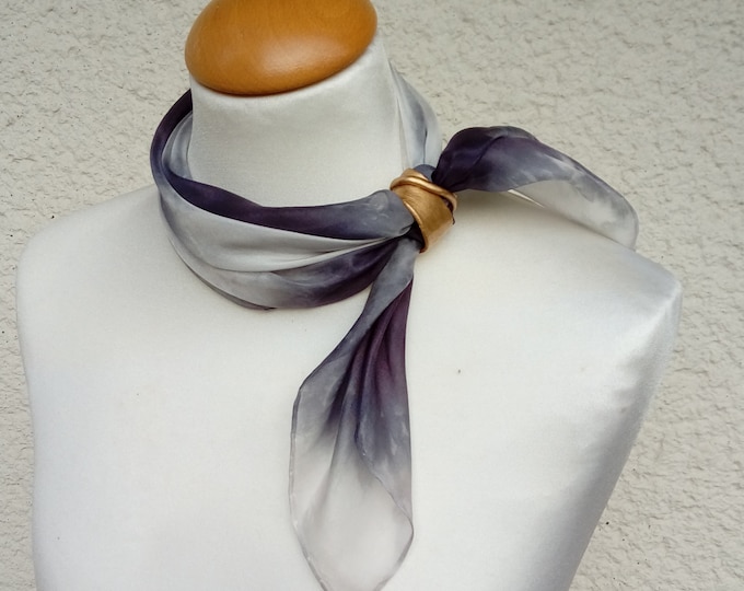 Black And White Silk Scarf