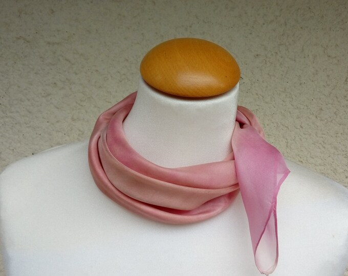 UNIQUE SCARF, Handpainted Scarf, Gift For Girl, Pink Beige Color Scarf, Gift For Her, Handmade Gift For Her, Gift For Woman