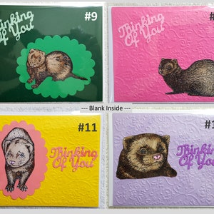 Handmade Ferret Greeting Cards Sentiment & Thank You image 4