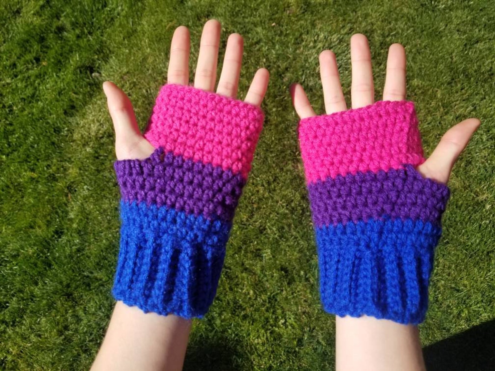 LGBT Fingerless Gloves / Agender / Aro / Ace / Bi / Butch / Etsy Canada