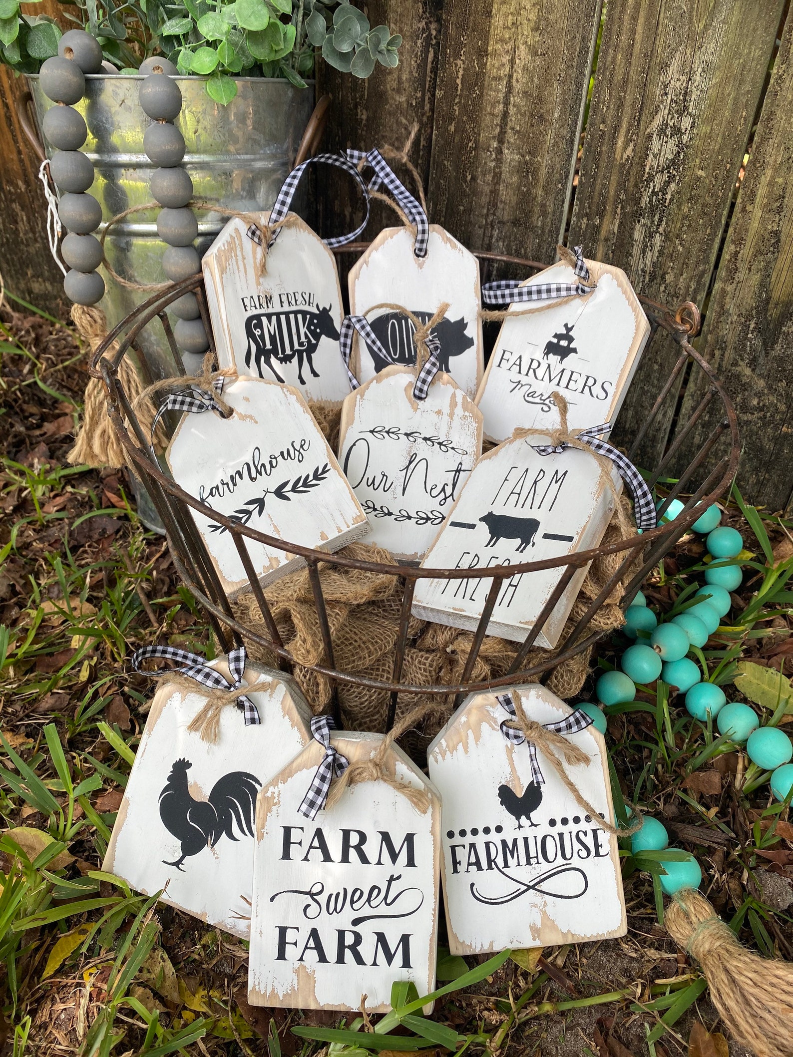 Farmhouse Tags Farmhouse Tags decor Shabby Chic decor Etsy