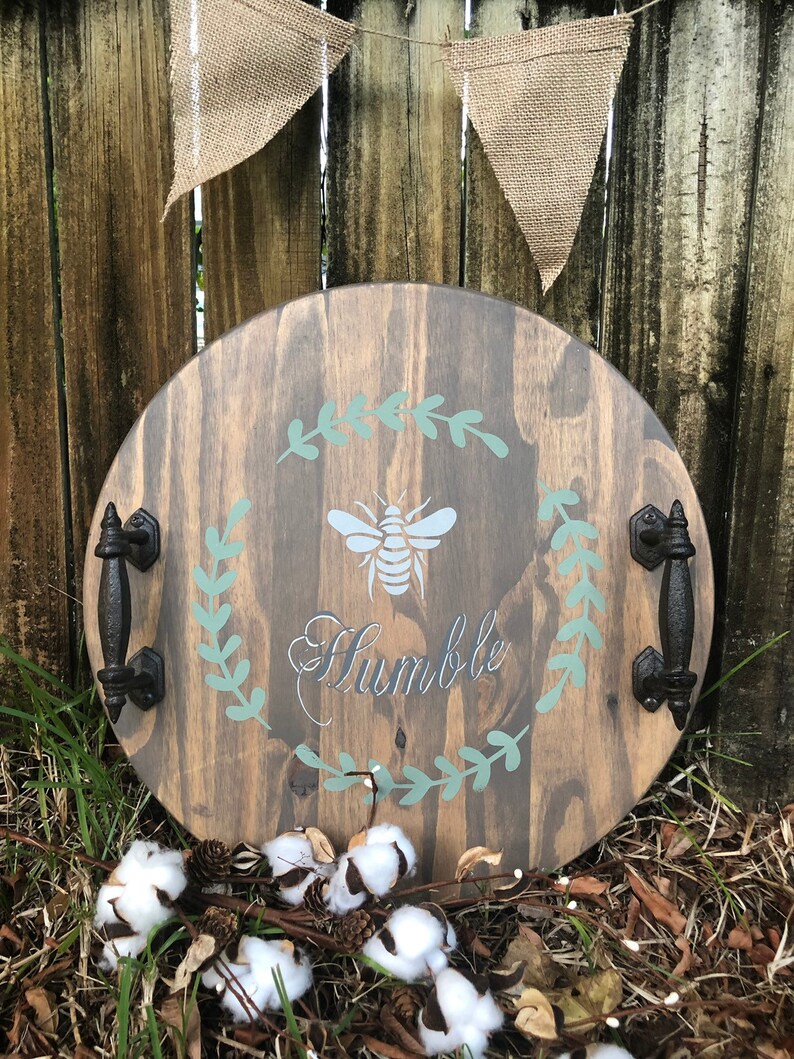 Lazy Susan Serving Tray Turntable Farmhouse Farmers Etsy