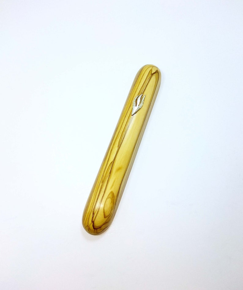Olive wood art mezuzah Etsy