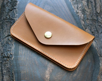 Trucker-style Snap Mid-wallet With Zipper Pouch, Biscuit Buttero