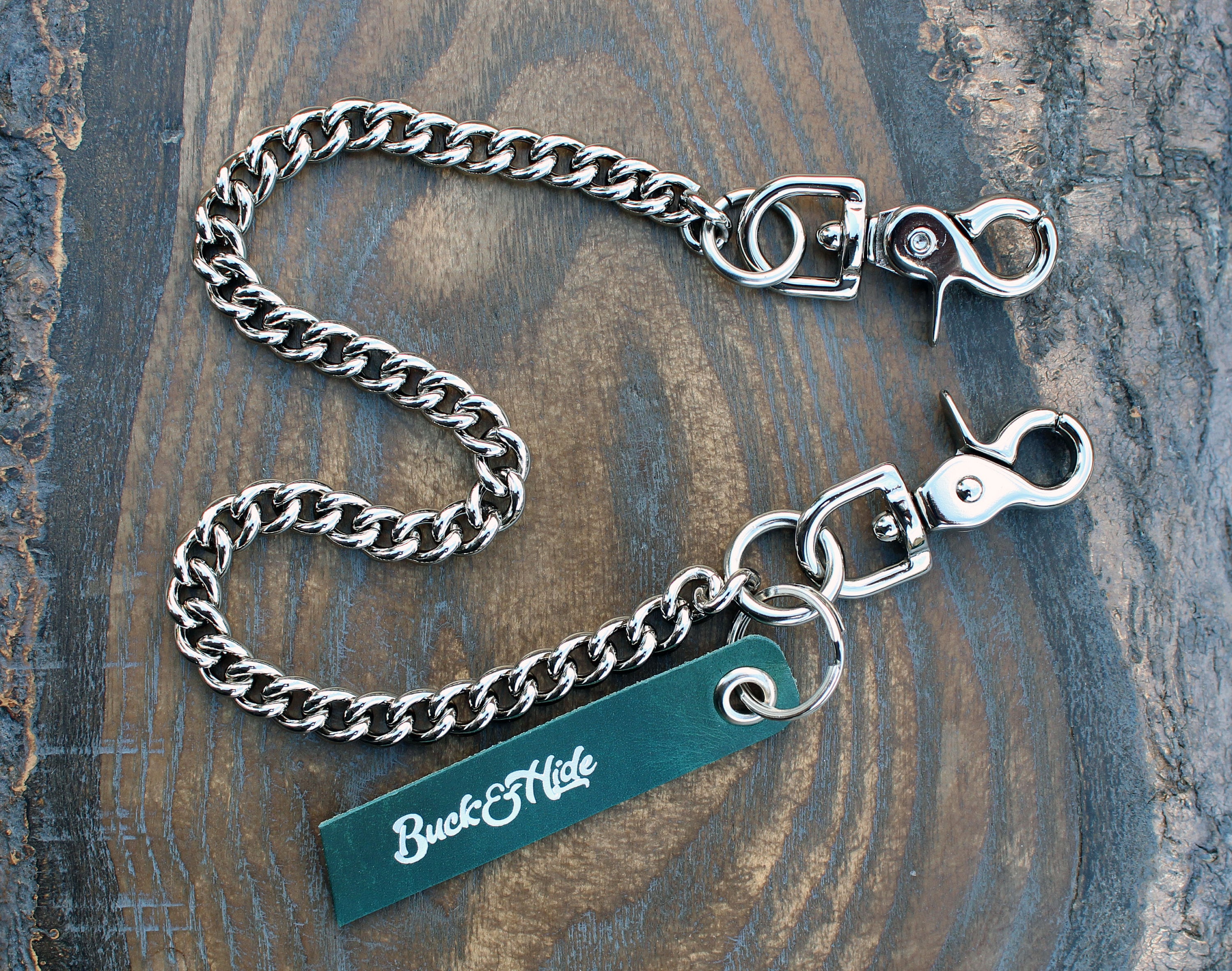 Nickel Silver Chain. Solid Brass Wallet Chain, Long Key Chain