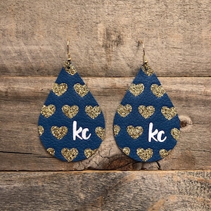 I Love KC Leather Earrings