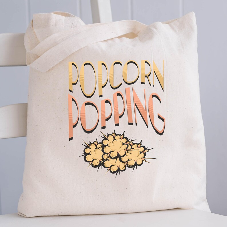 Popcorn Print Pattern Leather Tote Bag main image 0