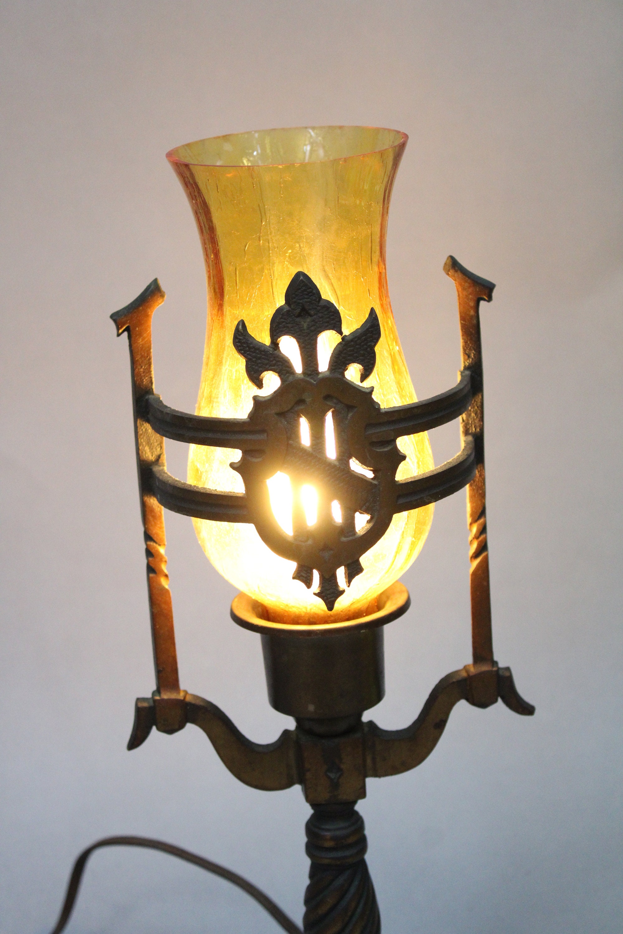 A1【used】傘立て 純銅製 Made In Italy COPPER100% Vintage Copper Lamp, Handmade Copper Table Lamp, Bohemian