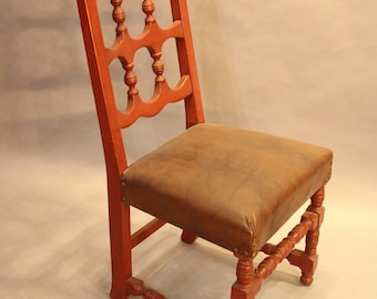 16807. Monterey Period Side Chair Spanish Revival Early California Rancho  Unsigned