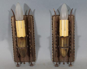 45025. Pair of 1920's Single Sconces