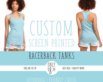 Débardeurs Racerback sérigraphiés personnalisés