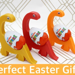 Custom Kinder Egg Holder 3D Printed | Dinosaur Kinder Egg Holder | Easter Egg Holder | Easter Gift | Birthday | Children's Present
