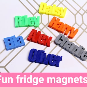 Personalised Fridge Magnet 3D Printed | Custom Name | Refrigerator | Gift | Wedding Gift | Party Bag Fillers | Small Gifts | Class Board