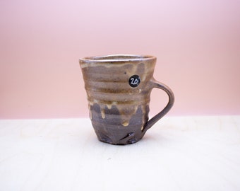 Small handmade Cacao / Matcha / Mate / Flat white mug - Shino Salt