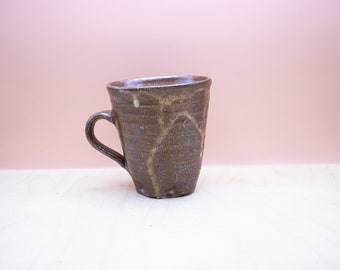 Small handmade Cacao / Matcha / Mate / Flat white mug - Shino Salt