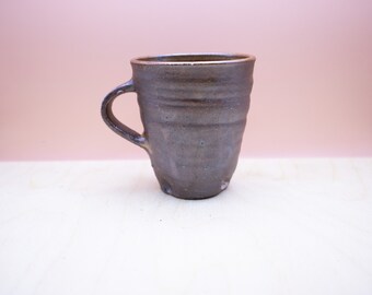 Small handmade Cacao / Matcha / Mate / Flat white mug - Shino Salt