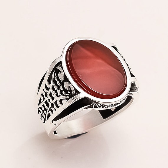 Ottoman Silver 925 Men Ring,Turkish Handmade Man Ring Onyx Men Ring Sterling Silver 925 Men/'s Ring Onyx Silver Men/'s Ring Gift for Him