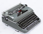 SMALL caps font NEW PLATEN Olympia Typewriter SM3 - cleaned and restored (double gothic font)