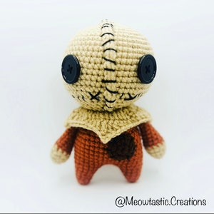 Mini Sam, burlap man, plushie, stuffi, Halloween, amigurumi