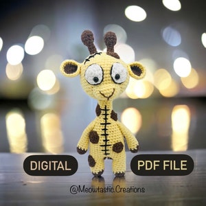 Zombiraffe crochet pattern, amigurumi tutorial , pdf file, zombie giraffe