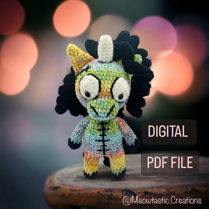 Zombicorn crochet pattern, amigurumi tutorial , pdf file, zombie unicorn