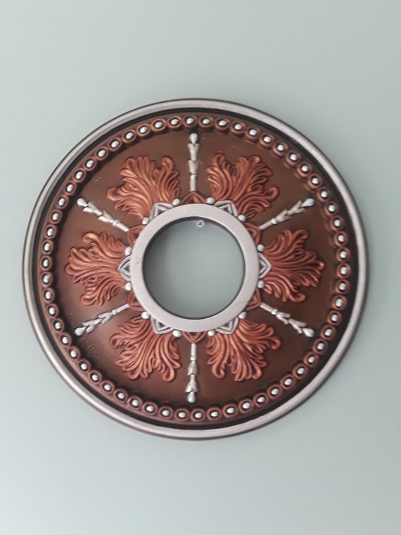 Ceiling Medallion 14 Inch Hand Painted Etsy