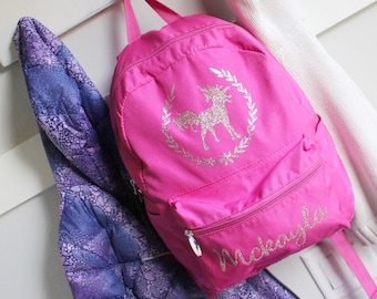 Unicorn Backpack/ Personalized Unicorn Backpack/ Backpack Kids/ Girls Backpack/ Unicorn Bag/ School Bag/Monogrammed Backpack/Custom Backpack