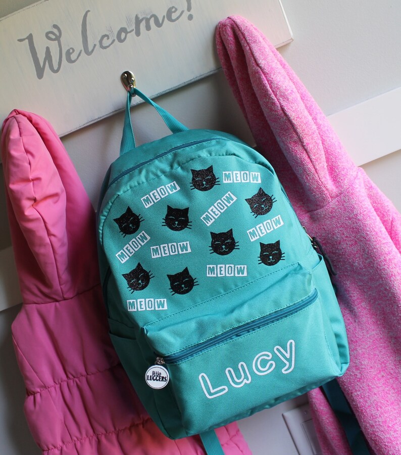 Personalized Cat Backpack / Personalized Girls Backpack/ Etsy