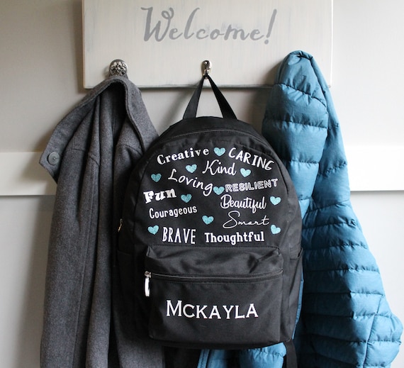 Personalized Backpack / Backpack Kids / Inspirational Words Backpack /  Heart Backpack / Girls Backpack /school Backpack/custom Backpack - Etsy