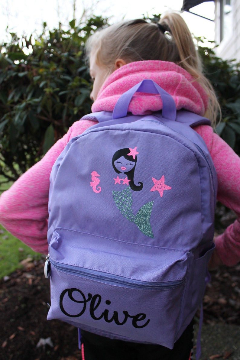 Personalized Backpack/ Mermaid Backpack/ Mermaid Bag/ Girls | Etsy