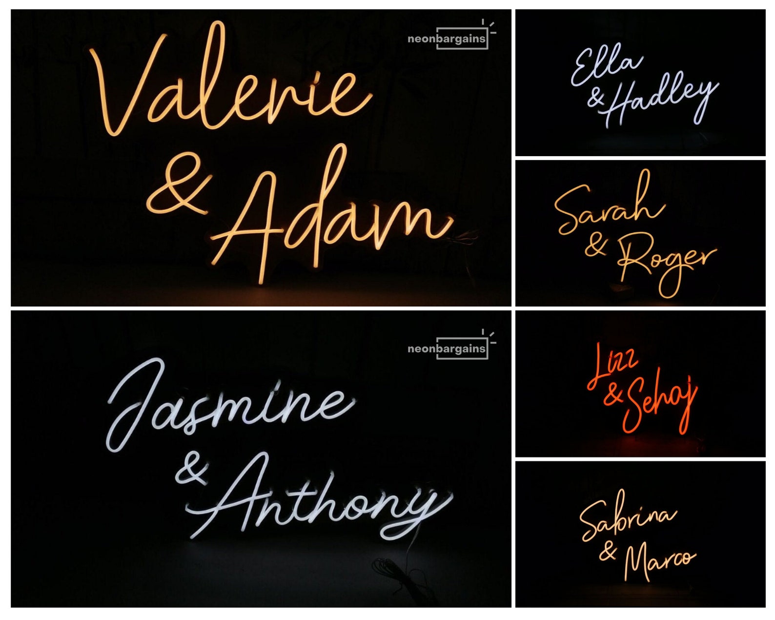 Custom Neon Sign, Custom Name Neon Sign, Neon Sign Wedding, Wedding