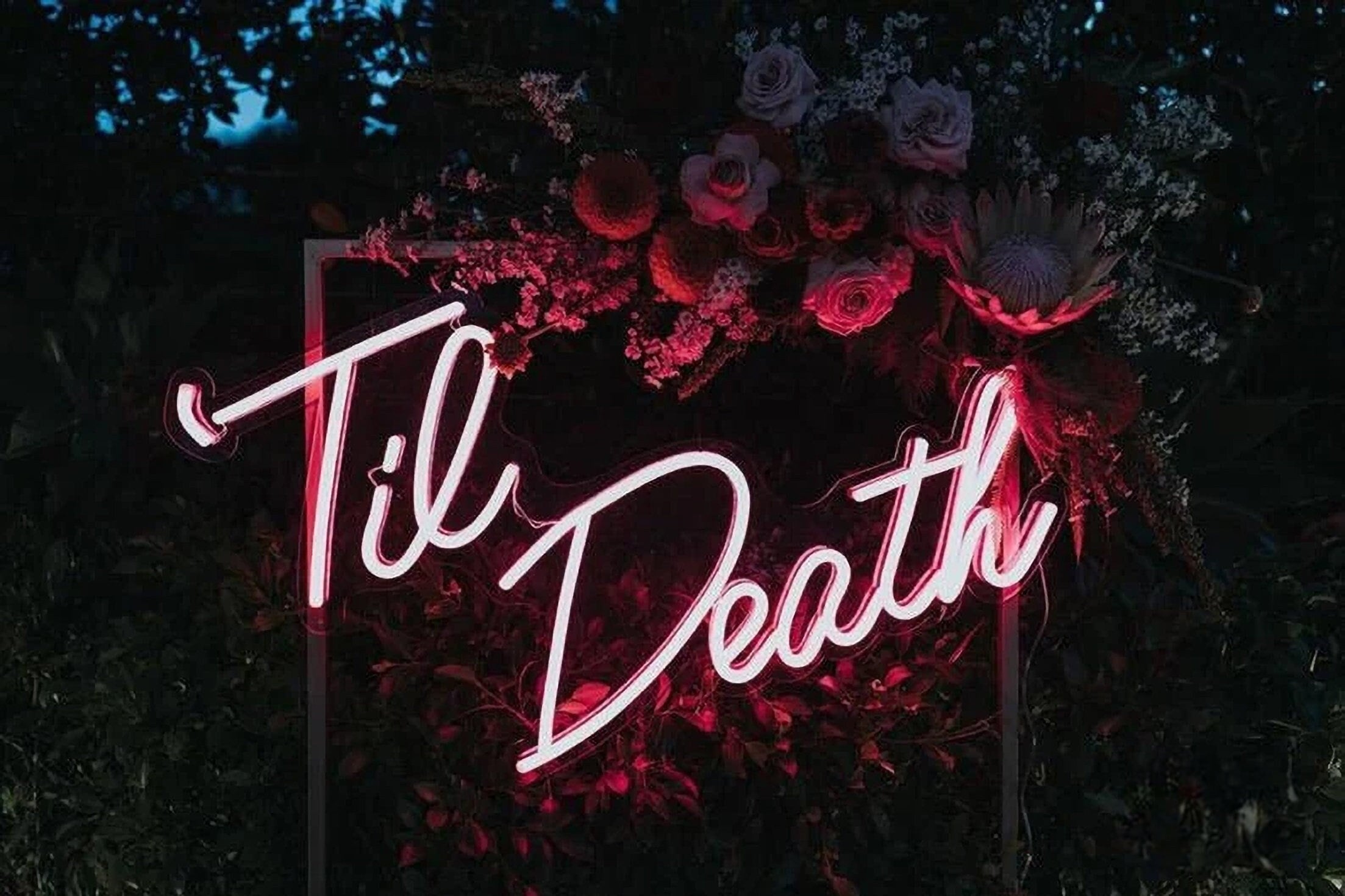 Til death led hotsell sign