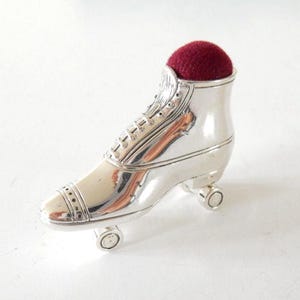 Sterling Silver Roller Skate Pin Cushion