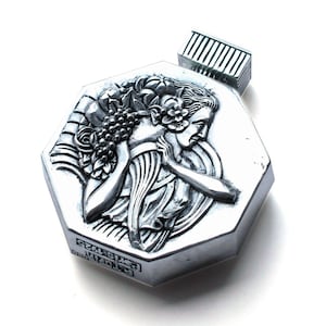 French 800 Silver Art Deco Style Snuff Bottle Perfume Decanter