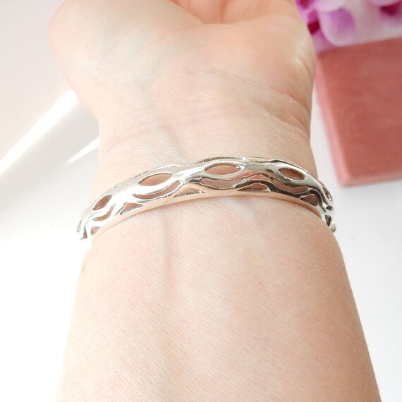 Sterling Silver Ruby Marcasite Snake Serpent Brac… - image 8