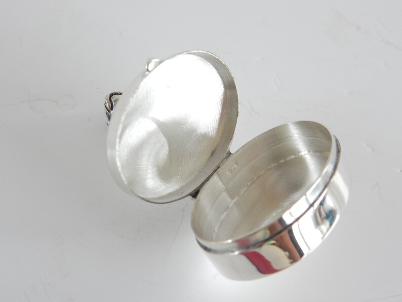 Solid Silver Figural Pug Dog Pill Box