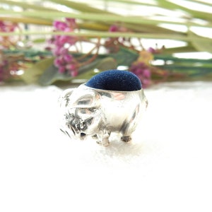 Sterling Silver Little Pig Piggy Pin Cushion