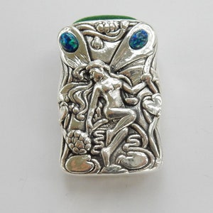 Art Nouveau Silver Opal Fairy Pin Cushion