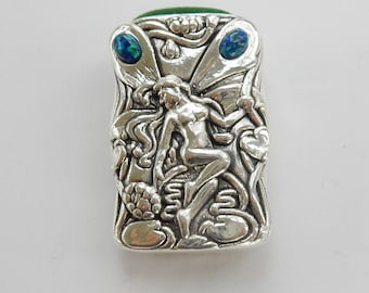 Art Nouveau Silver Opal Fairy Pin Cushion