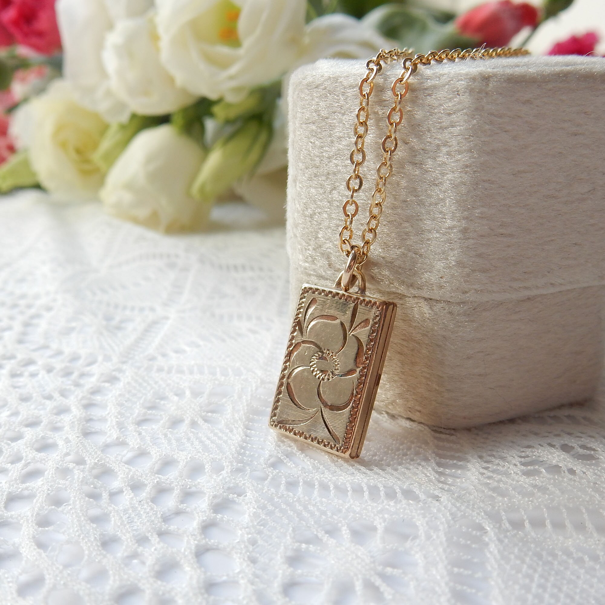 Vintage Rolled Gold Gold Book Locket 