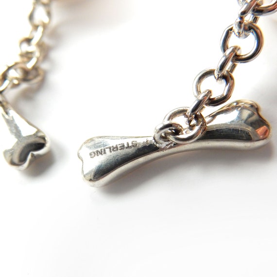 Sterling Silver Ruby Skull Bone Cufflinks Mens Je… - image 6