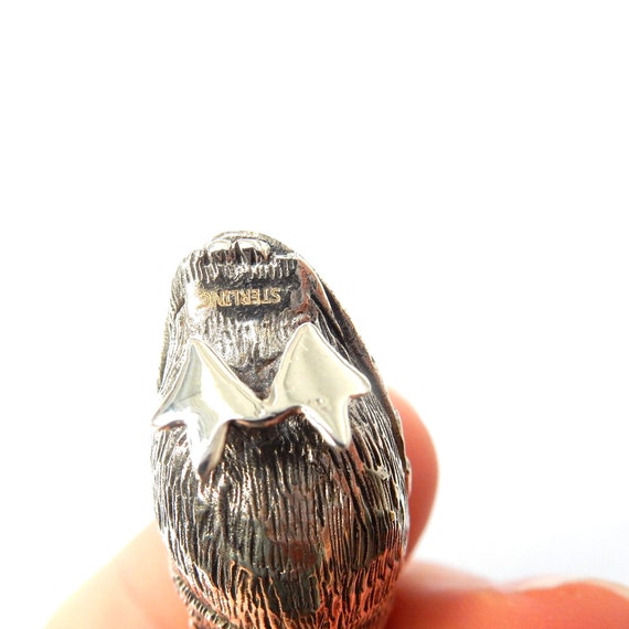 Solid Silver Owl Pendant Charm - image 6