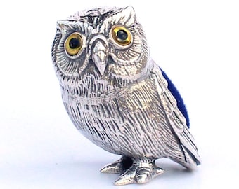 Sterling Silver Owl Pin Cushion