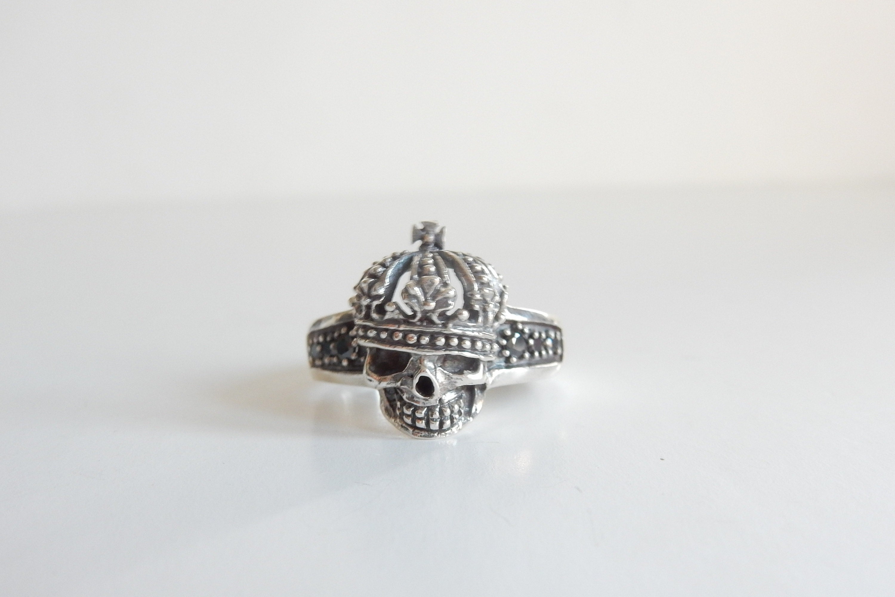 Anillo De Corona De Plata Retro De Dinly Niña Señora De Anillo De Corona De Plata Retro De Dinly Niña Señora De