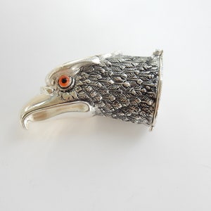 Novelty Silverplated American Eagle Vesta Match Safe Snuff Box