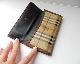 Genuine Vintage Leather Burberry Purse Wallet -  Finland