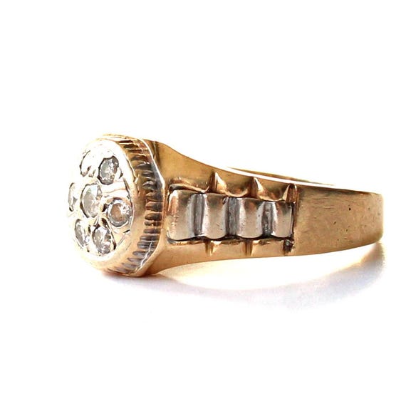 Bague vintage en or 14 carats et diamants de style Rolex Canada