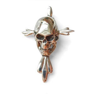 Sterling Silver Skull Gothic Pendant